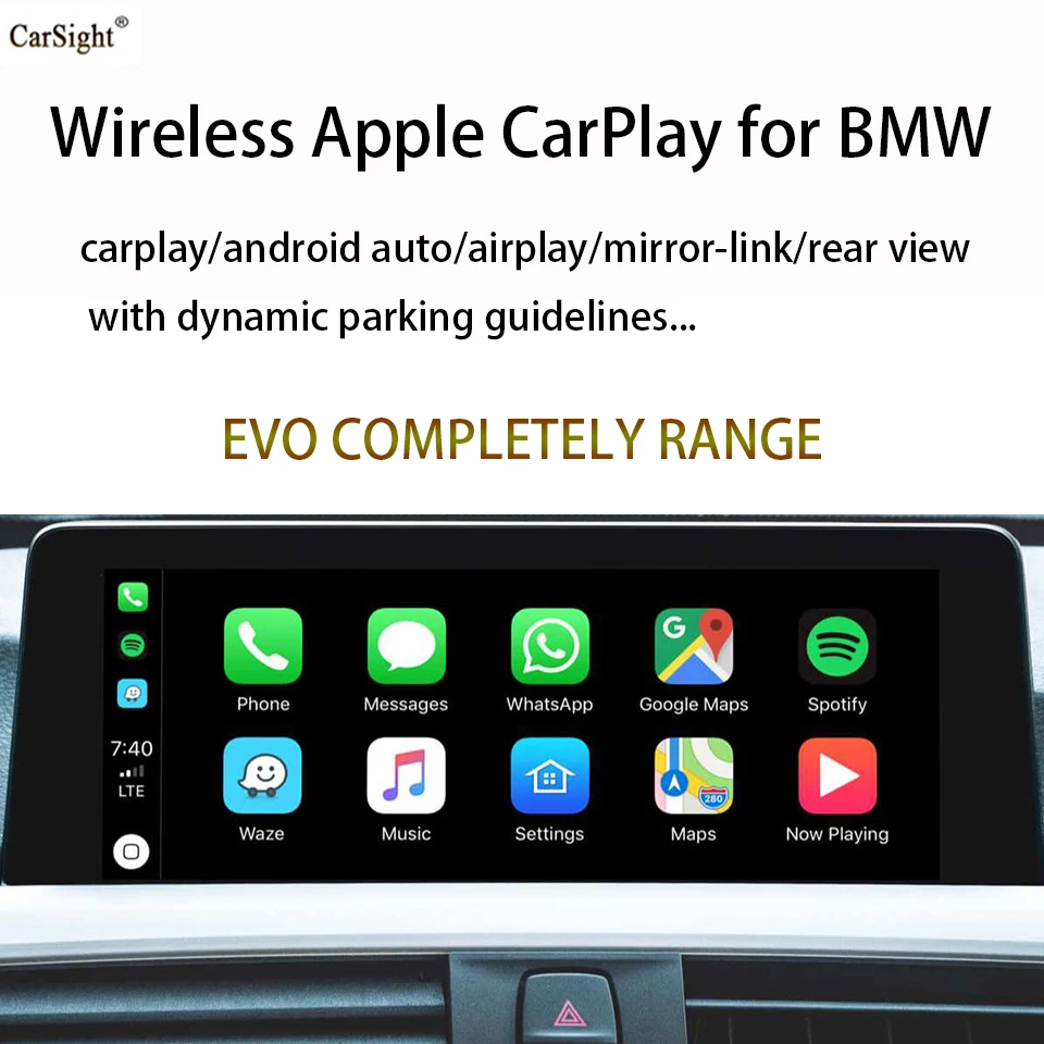 Wireless Android Auto CarPlay Retrofit Interface Module for BMW F01 F02 /F03/G11/G12 F48 F47 F25 G01 F26 F15 F16 F82 F87 F90