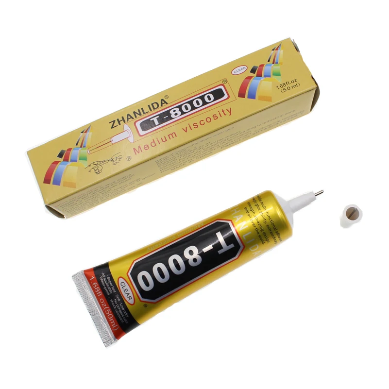 Multifunction 50ML T8000 Liquid Glue T-8000 Touch Screen Textile Wood lcd Rubber Clothes Epoxy Resin Glass Adhesive |