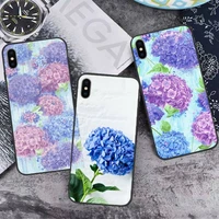 blue hydrangea botanical flower phone case for iphone 13 12 11 mini pro xs max 8 7 6 6s plus x 5s se 2020 xr