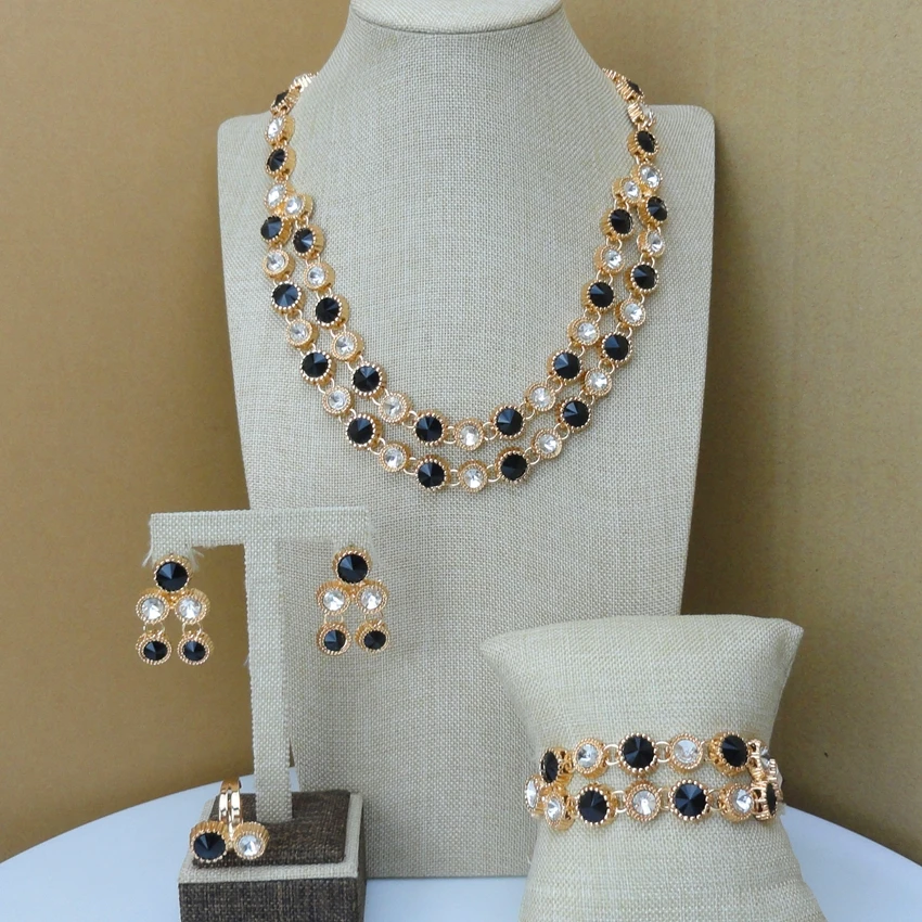 Yuminglai черный и белый горный хрусталь Модный элегантный дизайн Африканский