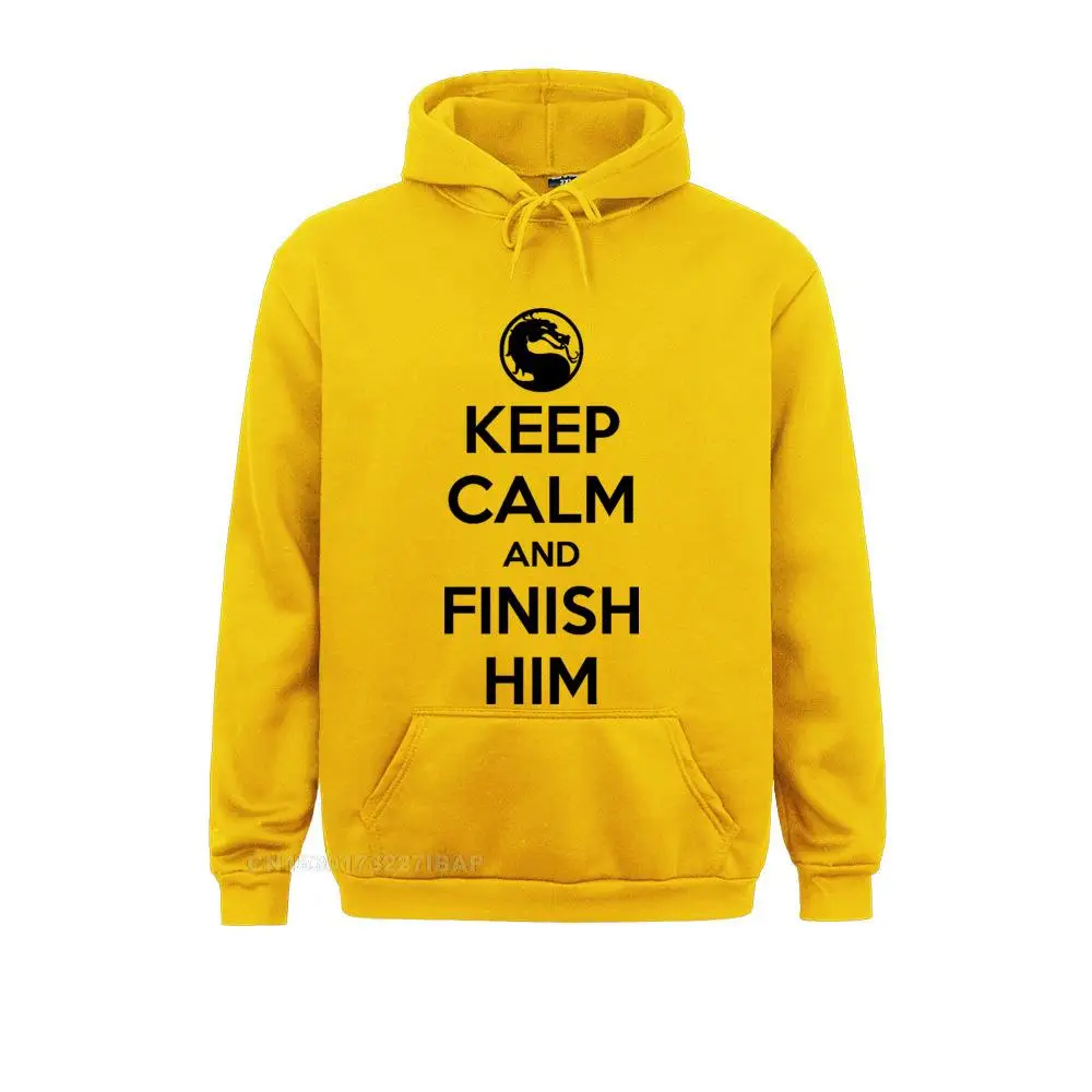 Пуловер с капюшоном Keep Calm And Finish He Mortal Kombat белая одежда принтом Рингера рубашка