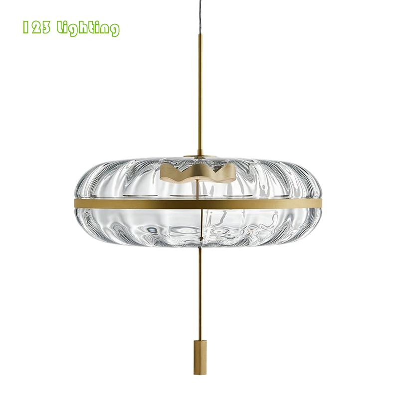 Светодиодный светильник из прозрачного стекла люстра для гостиной ресторана