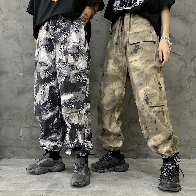 

Women Fashion male Camo Cargo Pants High Waist Hip Hop Trousers Military Army Combat Camouflage Long Pants Ladies Hot