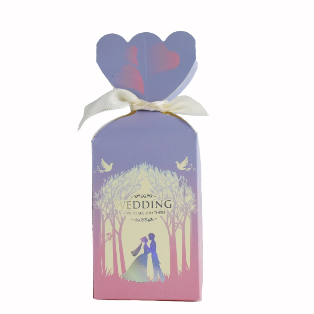 Свадебные сувениры европейские романтические конфеты коробка с лентой