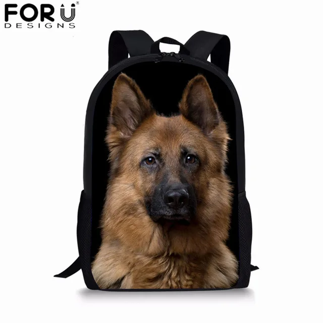 Z2392C FORUDESIGNS рюкзак немецкой овчарки, сумка для мальчика, Мужская Черная Дорожная ортопедическая школьная сумка, рюкзак для подростка - Цвет: Z2392C