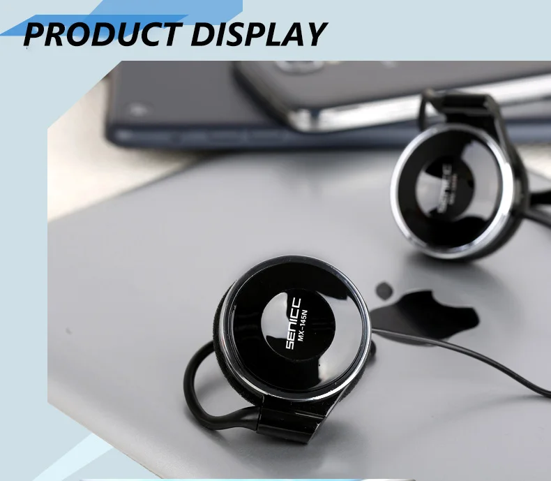 SENICC, MX-145N, Hi-Fi, спортивные, Экстра бас, музыка, Заушник, наушники, стерео, светильник, ушные крючки, наушники с регулятором громкости для телефона 3,5 мм