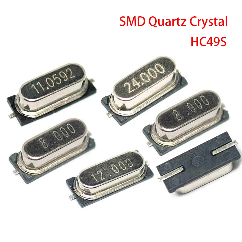 10PCS 4Mhz 6Mhz 8Mhz 12Mhz 16Mhz 20Mhz 24Mhz 4.000mhz 8.000mhz SMD Quartz Crystal Resonator Passive Oscillator HC49S - купить по