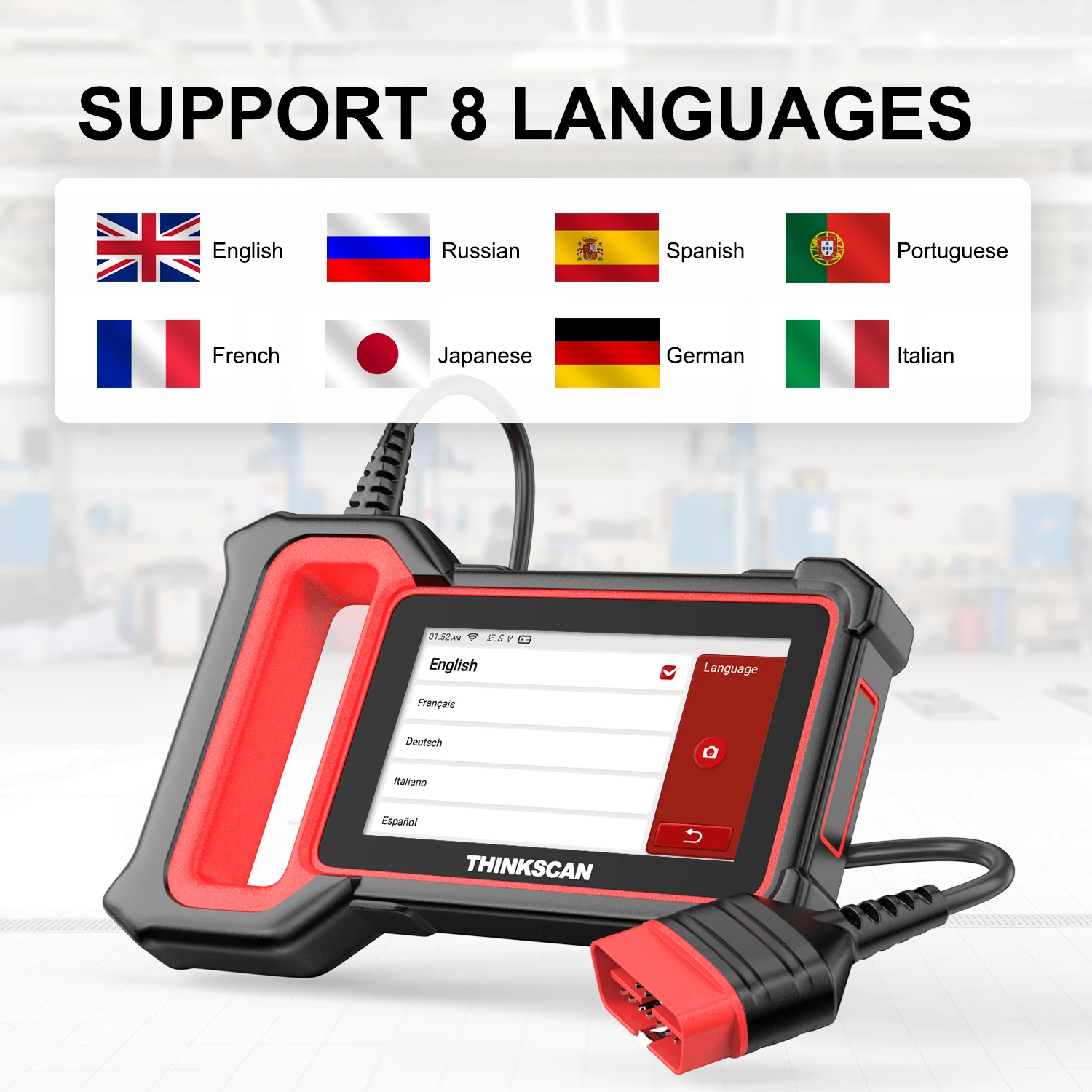 THINKCAR Thinkscan Plus S5 Профессиональный OBD2 Автомобильный сканер двигателя ABS подушка