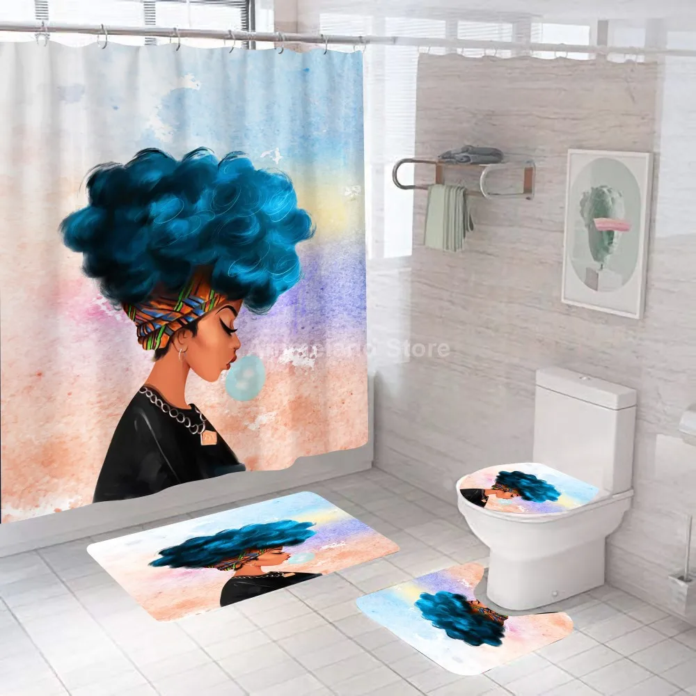 Красные крутые шторы для душа девочек занавески ванной африканские наборы