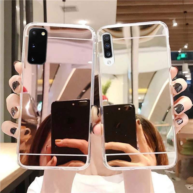 Роскошный зеркальный чехол из мягкого ТПУ с фактурой под песок для Huawei Honor 10 Lite 10i