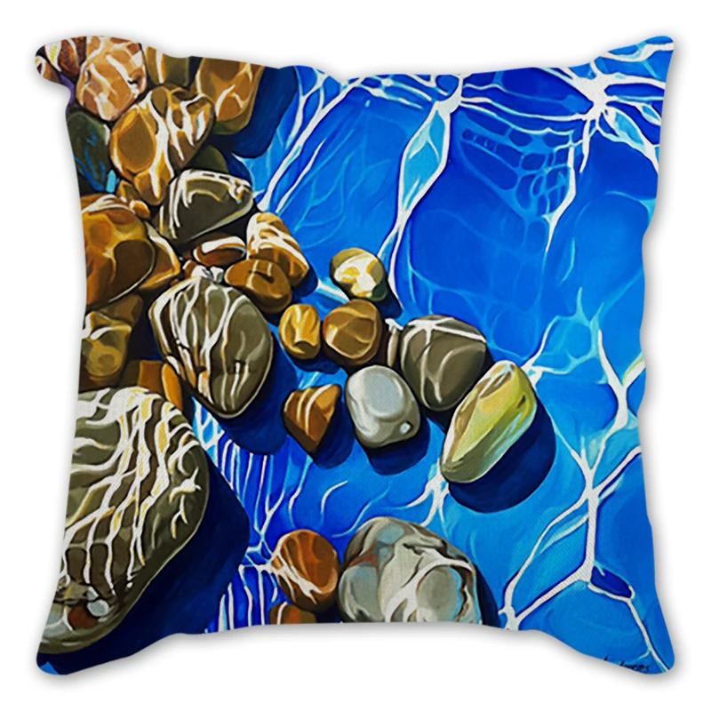 

Подушка, искусственная наволочка, картина с изображением звезд, домашний декор, гостиная, квадратная, 45x4, 5 см, фотодекоративные подушки