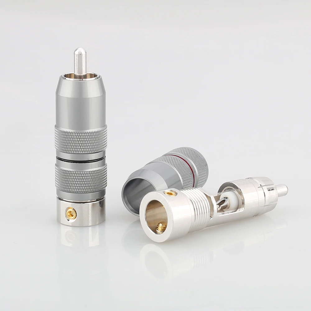 Viborg VR107R родиевое покрытие Чистая медь RCA межблочный разъем аналоговый