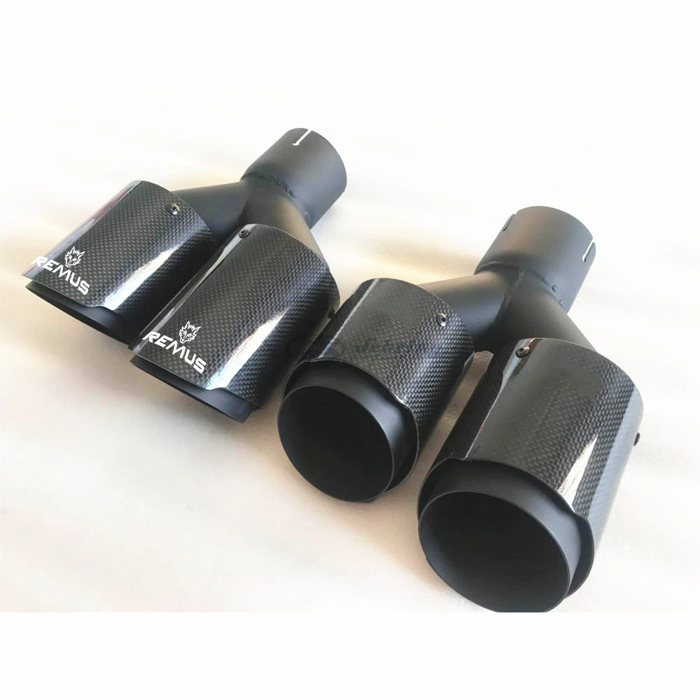 Универсальный глянцевый черный автомобильный глушитель REMUS выхлопная труба для