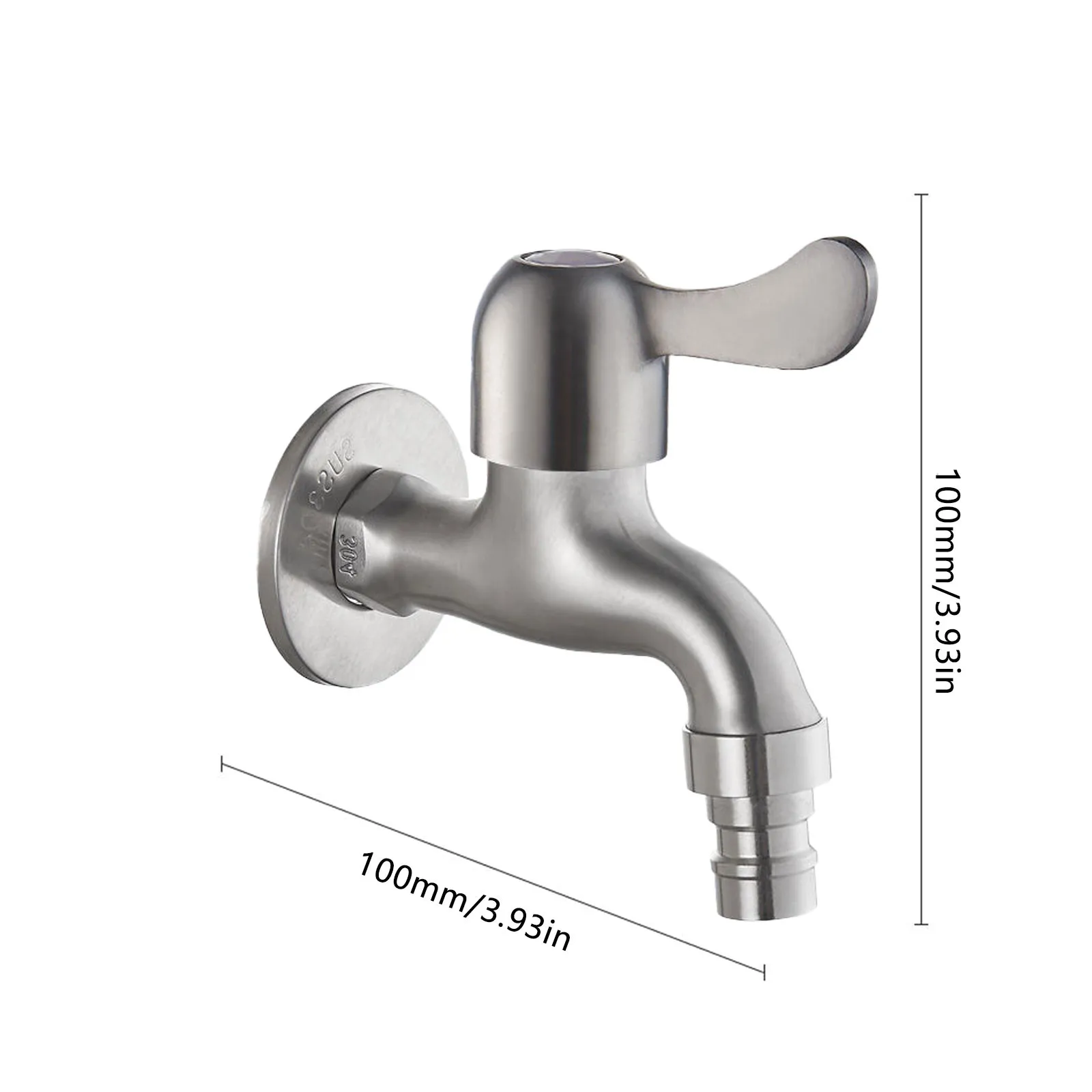 

Garden Faucet 304 Stainless Steel Wall Mounted Brushed Outdoor Bibcock Garden Wash Basin Mop Lengthen Faucet Torneira Parede