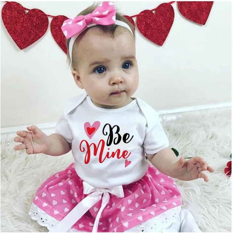Детский комбинезон на День святого Валентина с коротким рукавом | Мать и ребенок