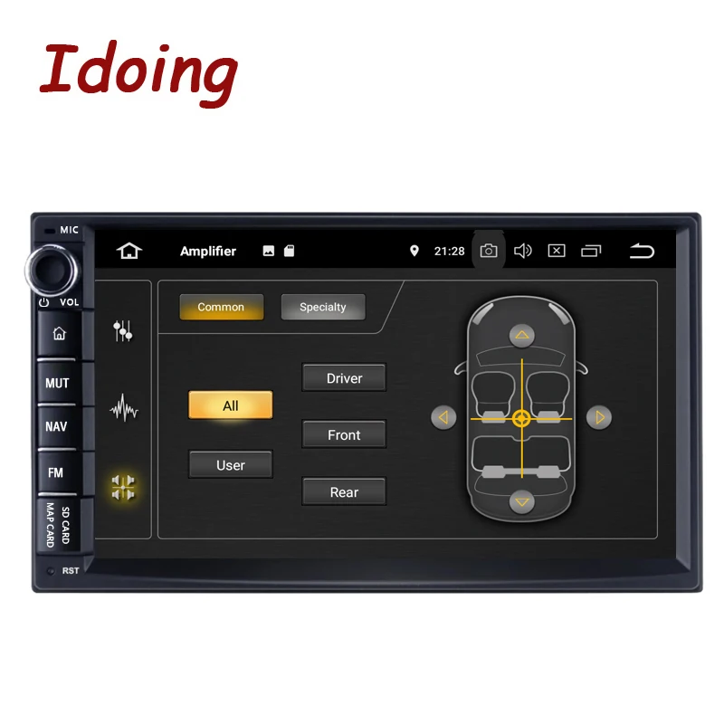 Idoing 2Din Android 9,0 " PX5 4G+ 64G 8 ядерный Универсальный Автомобильный gps DSP радио плеер ips экран навигация Мультимедиа Bluetooth 2 din