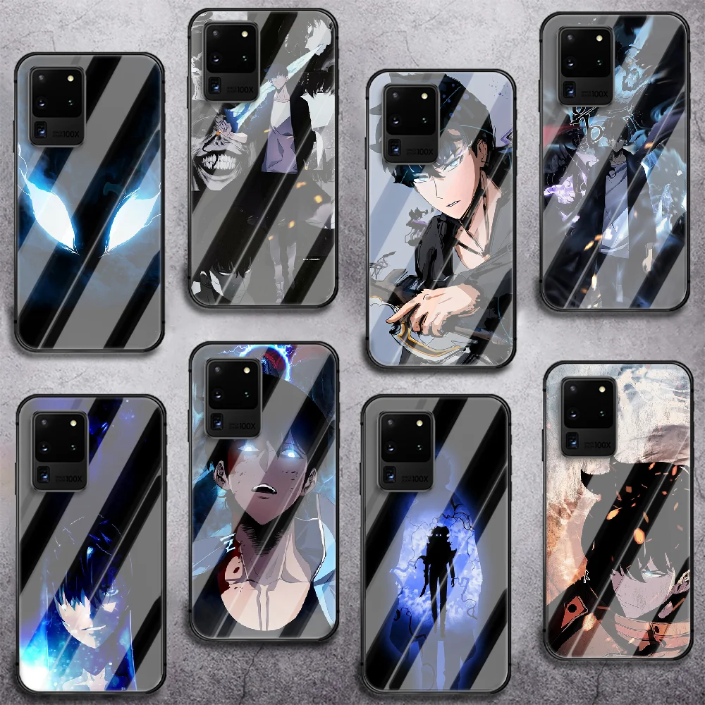 

Anime Solo Leveling Tempered Glass Phone Case For Samsung Galaxy Note S 8 9 10 20 21 E Plus Ultra M 31 51 FE Cover Cell Coque