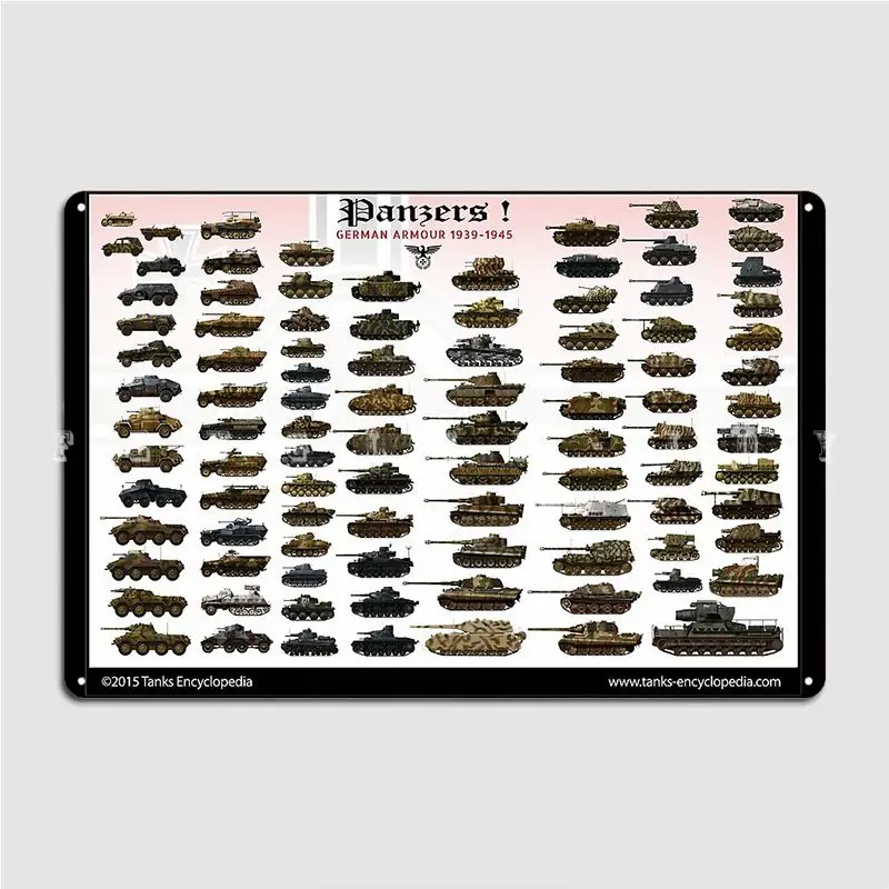 Panzers металлический знак кинотеатр гостиная паб гараж дизайнерские пластины