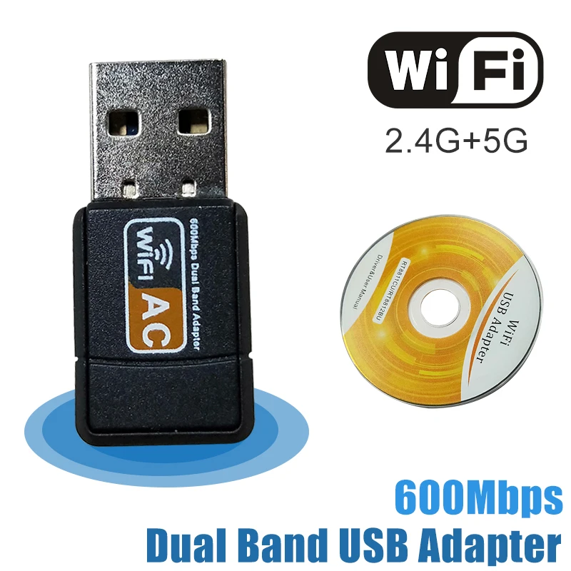 Беспроводной внешний ethernet 802.11ac ноутбук usb 2 4g настольный wifi адаптер антенна донгл
