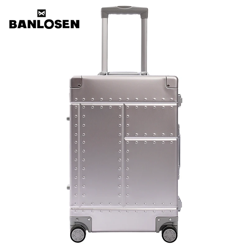 Полностью алюминиевый чемодан для ручной клади Banlosen 100% с замками TSA спиннер