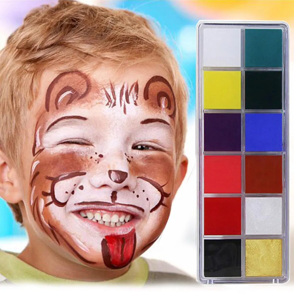 Non-toxic Body Easy Apply Face Paint Kit Kids Adults Makeup Leakproof Professional Cosplay Supplies Multi Colored Festivals | Красота и