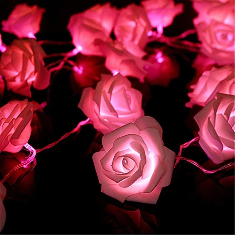 AA battery operated garland lights christmas decorations rose garland 10LED 20LED holiday lights fairy led light battery
