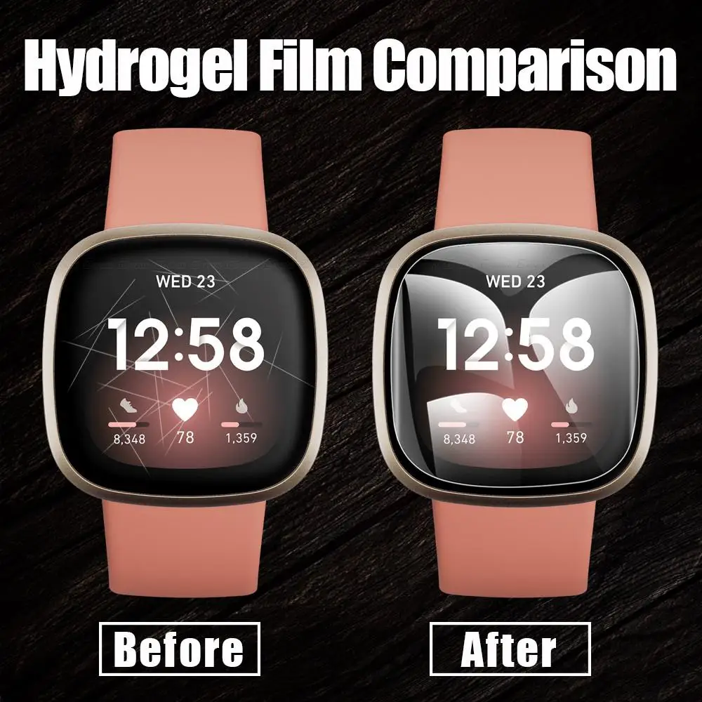 Soft Clear HD Smart Watch Sticker Hydrogel Film For Fitbit Versa 3 2 Sense Protective Screen Protector images - 6