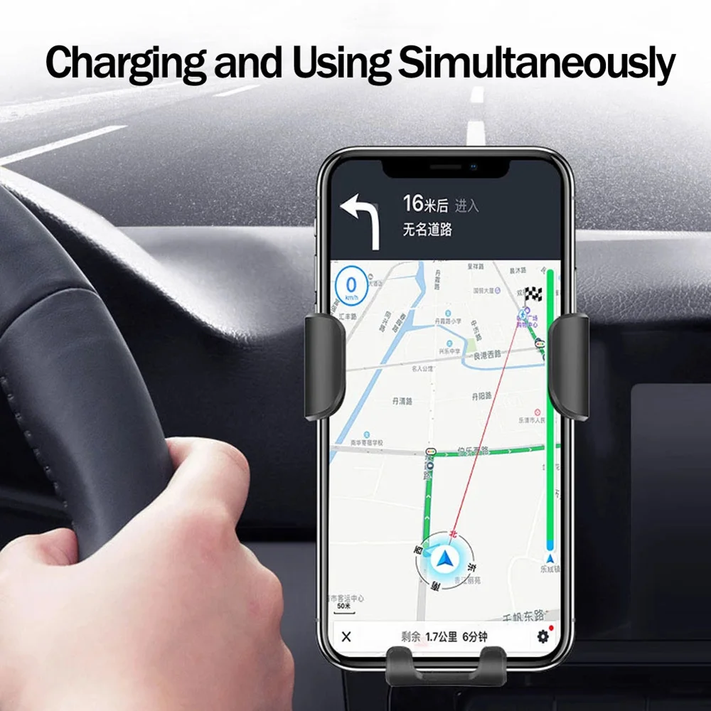 gravity induction car qi wireless charger for iphone xs 11 max xr 8 fast charging air vent phone holder for samsung note s9 s8 free global shipping