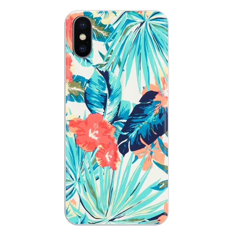 Тропические листья цветок мята перо для iPod Touch Apple iPhone 11 Pro 4 4S 5 5S SE 5C 6 6S 7 8 X XR XS Plus Max