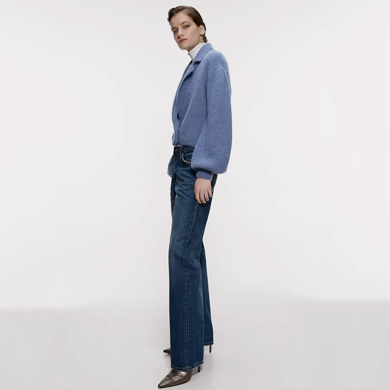 2019 ZA New Winter Sweater Cardigans Women Fashion Vintage Double Breasted Short Knitting Sweaters Hot Sale |