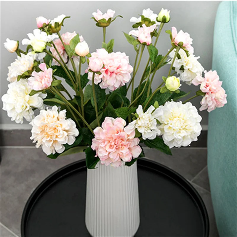 

Artificial Flowers,champagne Color 62cm 3head Peony Living Room Wedding Flower Arrangement Decorate,Valentine's Day Gift Bouquet