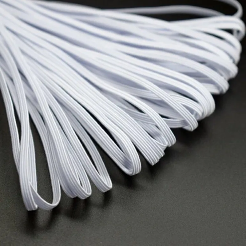 5yards/Lot High-Elastic Spandex Band Trim Sewing Elastics Ribbon White/black DIY Sew Elastic Garment Accessories 3/6/8/10/12mm | Дом и сад