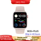 Новинка 2021, Смарт-часы IWO W26 + Plus, поворотный экран 1,75 дюйма, пользовательский циферблат, температура тела ЭКГ, Bluetooth, Смарт-часы PK IWO 13