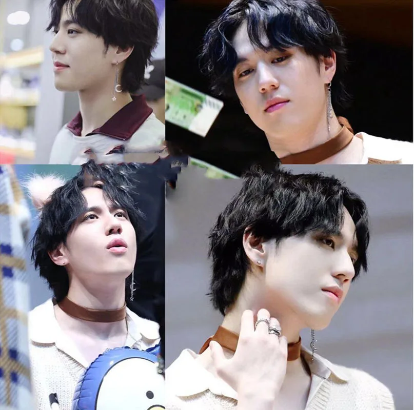 Пистолет 1 шт. Корея KPOP Got7 Ким YuGyeom альбом получил его серьги гвоздики модное