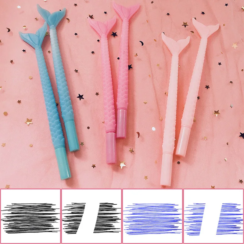 1 шт. каваи 0 5 мм гелевые ручки милые стирающиеся Ручки Новинка Русалочка для