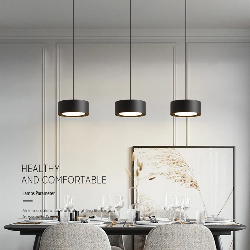 Купить Дизайнерская креативная лампа в скандинавском стиле для ресторана, круглая акриловая лампа для бара, Золотая Минималистичная прикроватная...