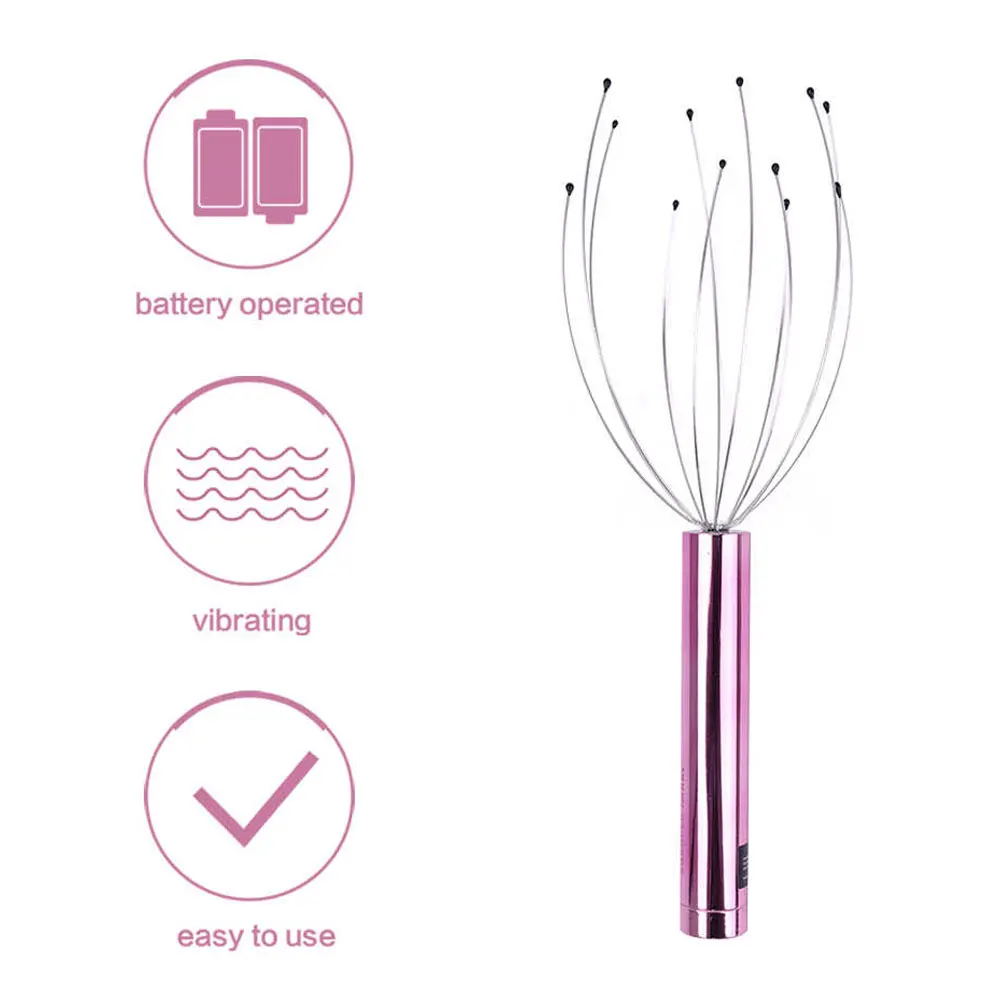 

Electric Octopus Head Massager Scalper Relaxation Relief Remove Muscle Tension Tiredness Metal Body Massager Instrument Tools