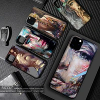 oil paint fashion female art phone case for iphone 11 12 mini pro max x xs max 6 6s 7 8 plus xr se2020 accessories cover