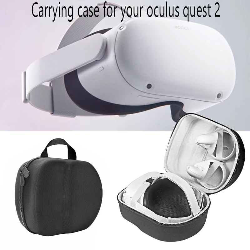 

Portable Hard EVA Pouch Protective Cover Storage Bag Box Carrying Case for -Oculus Quest 2 VR Headset and Accessories