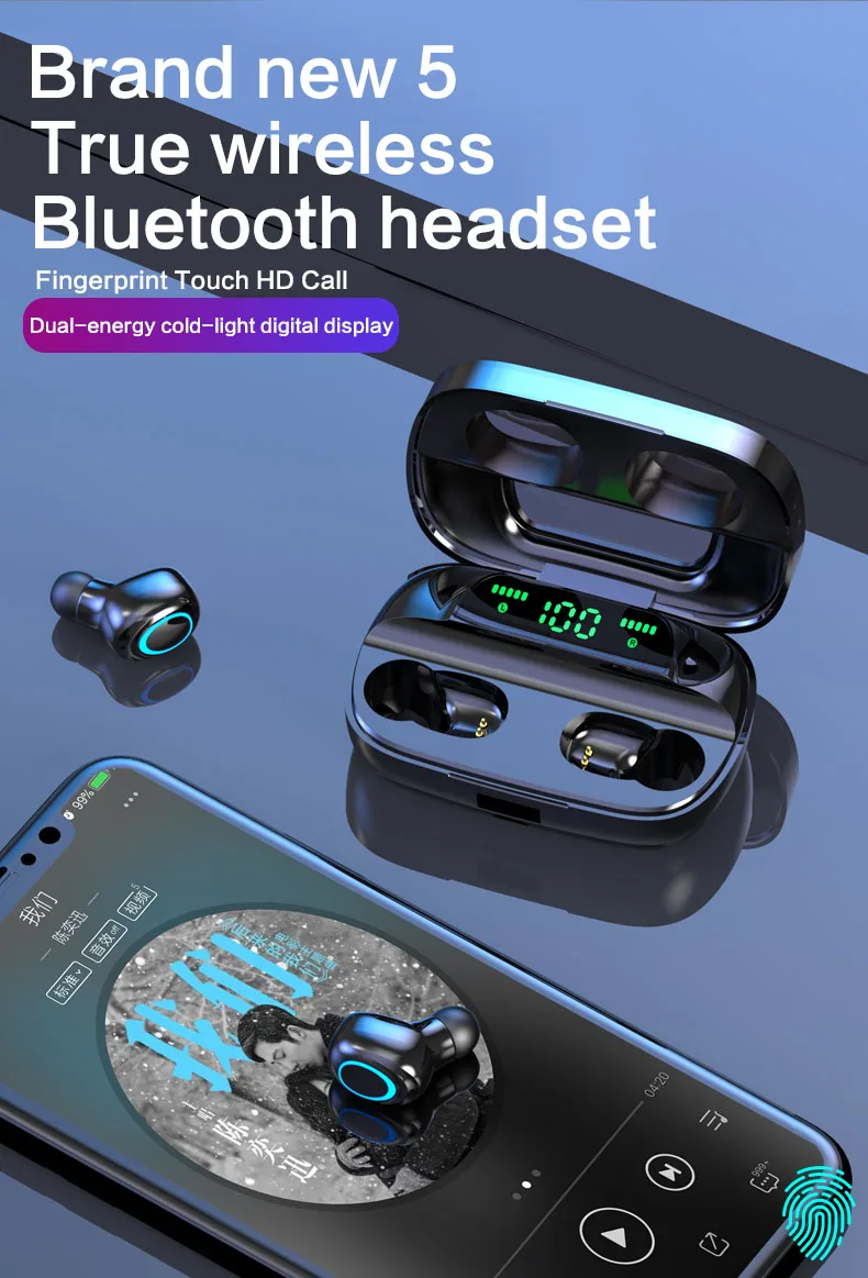 Сенсорные Bluetooth наушники с поддержкой беспроводной зарядки 3500 мАч IPX5 водонепроницаемая Спортивная игровая Музыкальная гарнитура умный дышащий светодиодный светильник