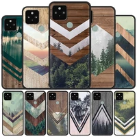 forest geometry wood nature silicone case for google pixel 4a 4g 4 xl funda pixel 5 soft smart phone coque soft tpu back cover