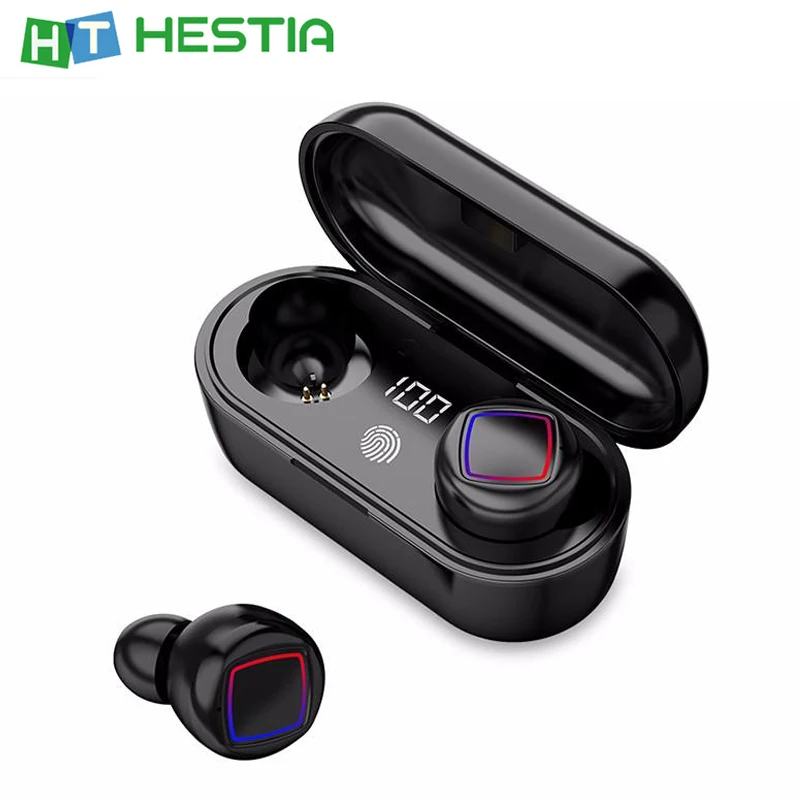 HMB11 с сенсорным управлением TWS True 5 0 Bluetooth наушники принтом пальцев светодиодный