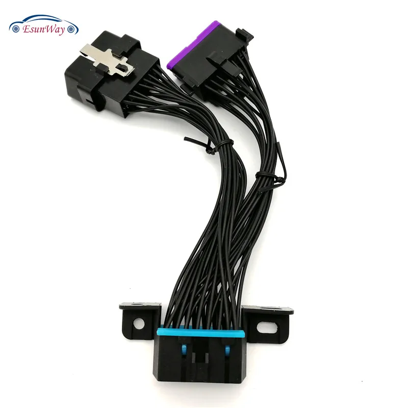 Полный Pin DIY OBD2 кабель 16Pin мужской порт двойной 16 контактный женский OBDII J1962