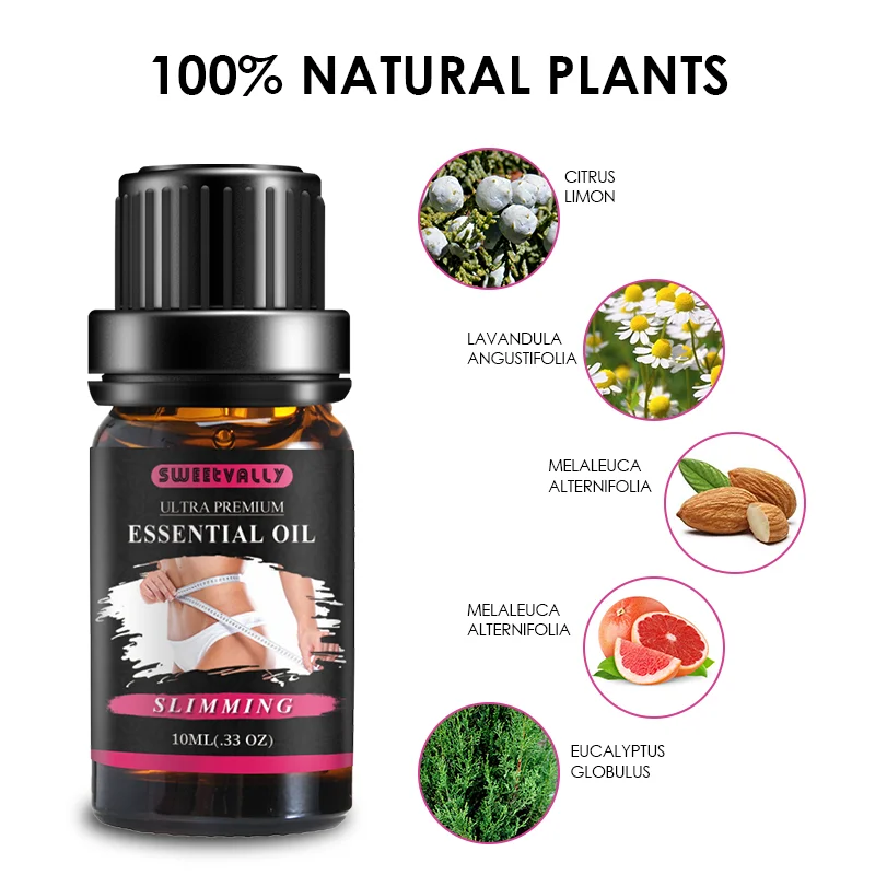 Горячая распродажа 10 мл массажное эфирное масло для похудения уход за телом