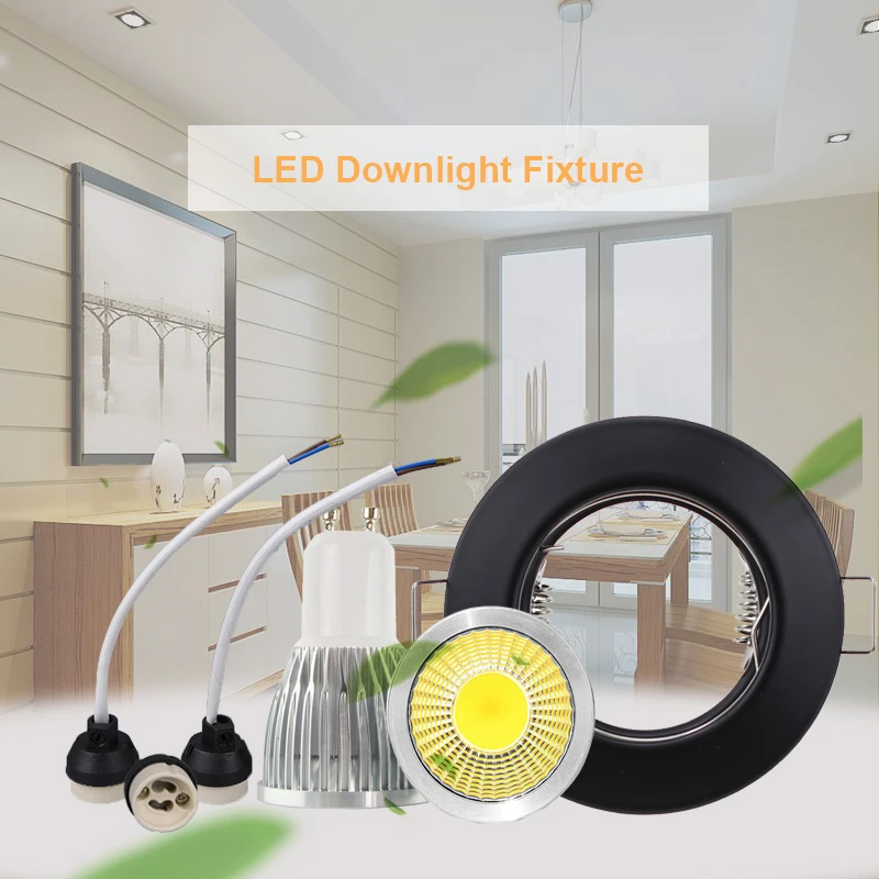 2 шт. круглый поверхностный монтаж черный Встраиваемый светодиодный потолочный