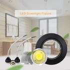 Встраиваемый потолочный светильник MR16 GU10, круглая черная лампа с креплением на поверхность, 2 шт., комнатный держатель