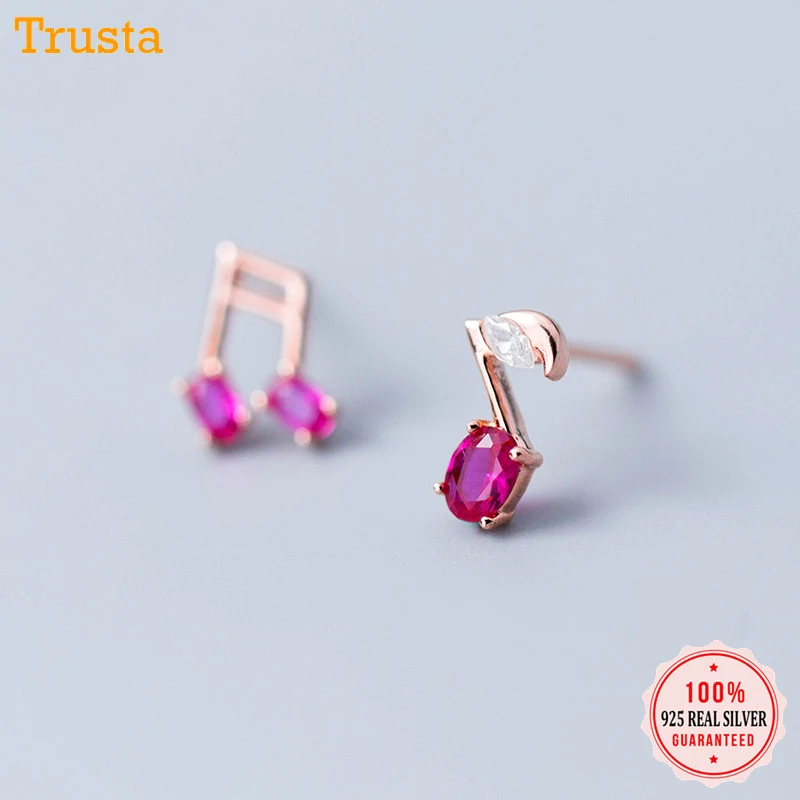 Trusta 100% стерлингового серебра 925 пробы Серьги модное украшение с кристаллами