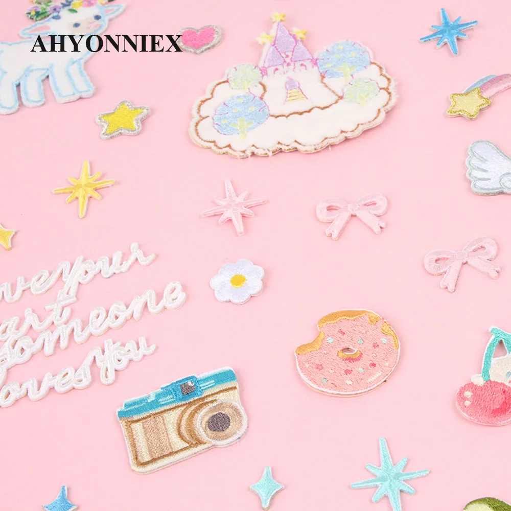 AHYONNIEX 1 шт. вышивка ремонт искусственная куртка джинсовая тетрадь мультфильм