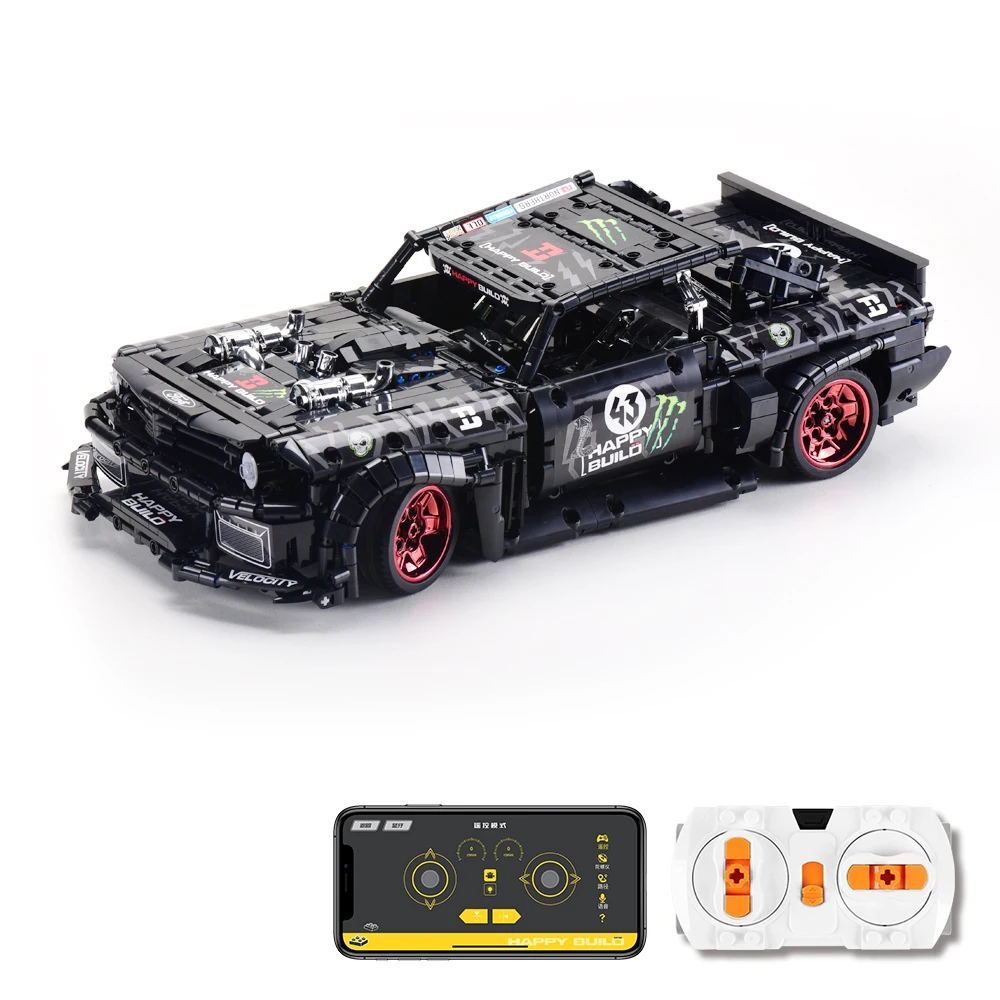 1639 шт. RC городской Mustang спортивный гоночный автомобиль строительные блоки супер