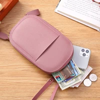 women girls crossbody wallet multi function coin purse pu leather shoulder messenger bag fashion touch screen mobile phone bag